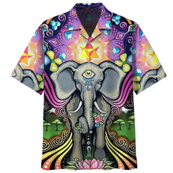 Trippy Colorful DragoSport-Teamy Psychedelic Hippie Hawaiian Shirt