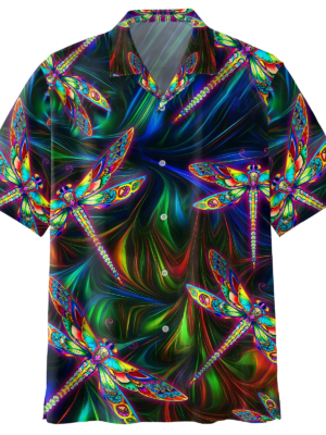 Trippy Colorful DragoSport-Teamy Psychedelic Hippie Hawaiian Shirt