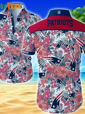Floral Logo New England Patriots Hawaiian Shirt, Sport-Team Football Team - Perfect Gifts For Your Loved Ones