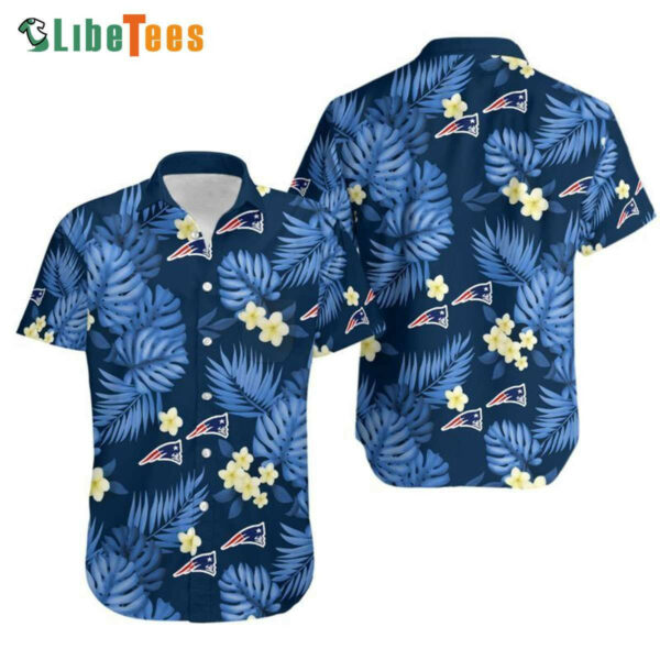 Floral Yellow New England Patriots Hawaiian Shirt, Sport-Team Football Team - Perfect Gifts For Your Loved Ones