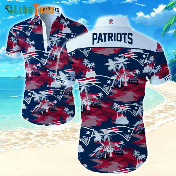 Coconut Trees And Car New England Patriots Hawaiian Shirt, Sport-Team Football Team - Perfect Gifts For Your Loved Ones