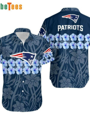 Flower And Logo New England Patriots Hawaiian Shirt, Sport-Team Football Team - Perfect Gifts For Your Loved Ones