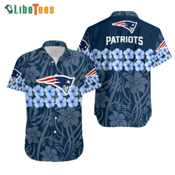 Flower And Logo New England Patriots Hawaiian Shirt, Sport-Team Football Team - Perfect Gifts For Your Loved Ones