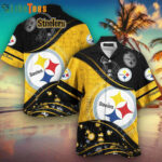 Sport-Team Pittsburgh Steelers Logo Yellow Black Steelers Steelers Hawaiian Shirt - Perfect Gifts For Your Loved Ones