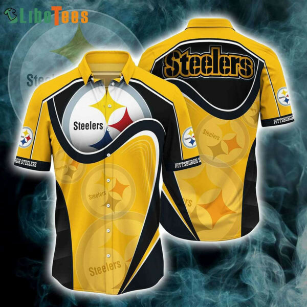 Sport-Team Pittsburgh Steelers Hawaiian Shirt Black And Yellow Steelers Logo - Perfect Gifts For Your Loved Ones