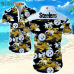 Sport-Team Pittsburgh Steelers Logo And Beach Graphic Hawaiian Shirt - Perfect Gifts For Your Loved Ones