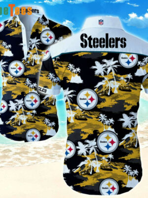 Sport-Team Pittsburgh Steelers Logo And Beach Graphic Hawaiian Shirt - Perfect Gifts For Your Loved Ones