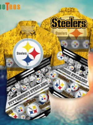 Sport-Team Pittsburgh Steelers Logo Graphic Steelers Hawaiian Shirt - Perfect Gifts For Your Loved Ones