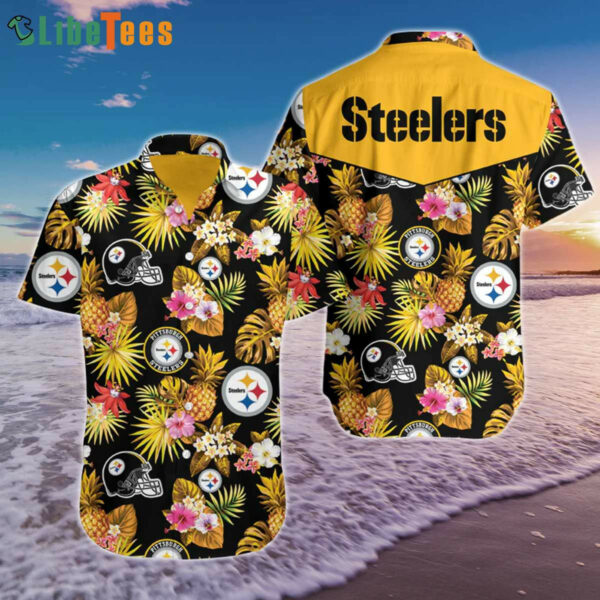 Sport-Team Pittsburgh Steelers Helmets And Logo Hawaiian Shirt - Perfect Gifts For Your Loved Ones