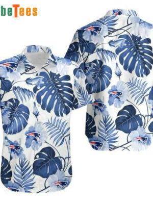 Sport-Team New England Patriots Hawaiian Shirt White And Blue Tropical - Perfect Gifts For Your Loved Ones