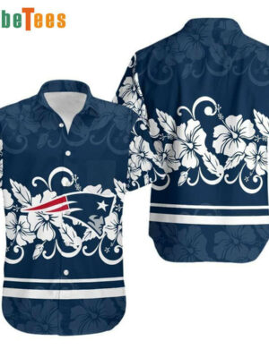 Sport-Team New England Patriots Hawaiian Shirt Hibiscus Flowers - Perfect Gifts For Your Loved Ones