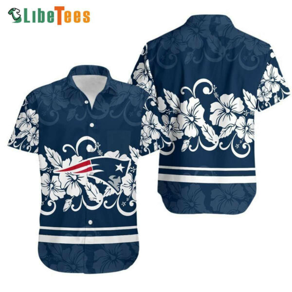 Sport-Team New England Patriots Hawaiian Shirt Hibiscus Flowers - Perfect Gifts For Your Loved Ones