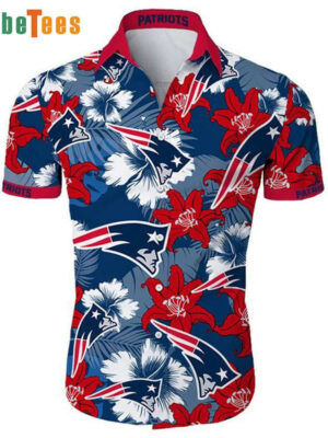 Sport-Team New England Patriots Hawaiian Shirt Tropical Flower - Perfect Gifts For Your Loved Ones