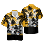 Sport-Team Pittsburgh Steelers Logo And Coconut Tree, Steelers Hawaiian Shirt - Perfect Gifts For Your Loved Ones