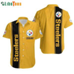 Sport-Team Pittsburgh Steelers Logo Yellow And Black Steelers Hawaiian Shirt - Perfect Gifts For Your Loved Ones