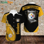 Sport-Team Pittsburgh Steelers Logo Fire Rugby Hawaiian Shirt - Perfect Gifts For Your Loved Ones