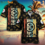 Retro Vintage Summer Sport-Team Pittsburgh Steelers Logo Steelers Hawaiian Shirt - Perfect Gifts For Your Loved Ones