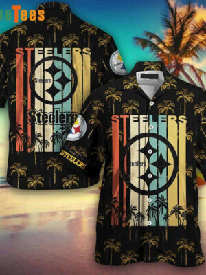 Retro Vintage Summer Sport-Team Pittsburgh Steelers Logo Steelers Hawaiian Shirt - Perfect Gifts For Your Loved Ones