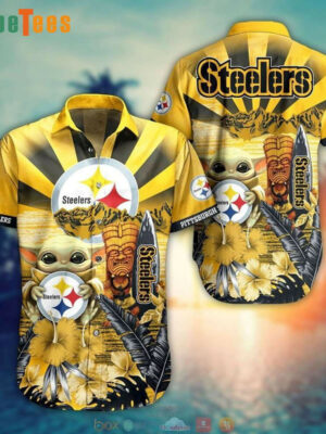 Sport-Team Pittsburgh Steelers Hawaiian Shirt Baby Yoda And Logo - Perfect Gifts For Your Loved Ones