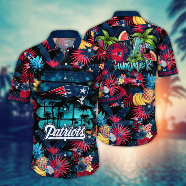 New England Patriots NFL Flower Hawaii Shirt And Tshirt For Fans, Summer Football Shirts NA49548