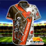 NFL Cleveland Browns Hawaiian Shirt Dance With Death Gift For Fans Football Lover - Rugby Fan Store