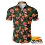 NFL Cleveland Browns Hawaiian Shirt Flower Gift For Fans Football Lover - Rugby Fan Store