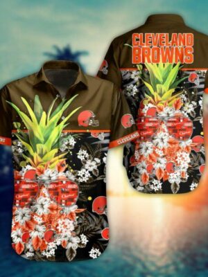 NFL Cleveland Browns Hawaiian Shirt Pineapple New Trending