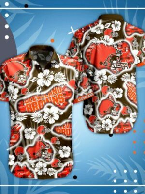 NFL Cleveland Browns Hawaiian Shirt Short Summer 03