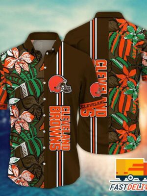 NFL Cleveland Browns Hawaiian Shirt Style #4 Gift For Fans Football Lover - Rugby Fan Store