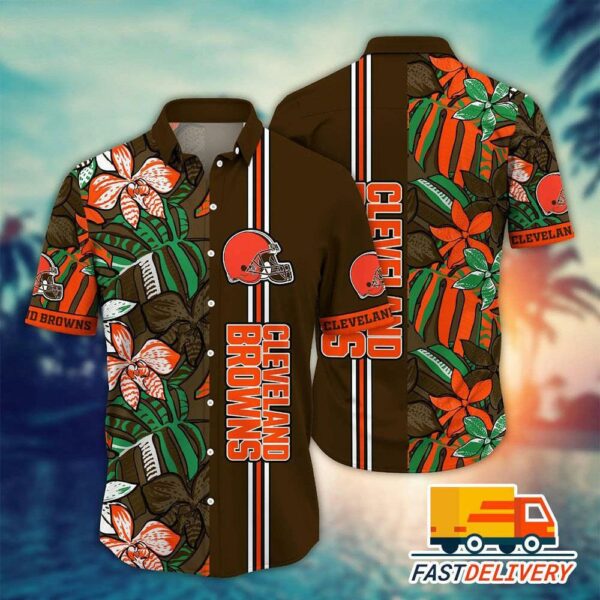 NFL Cleveland Browns Hawaiian Shirt Style #4 Gift For Fans Football Lover - Rugby Fan Store