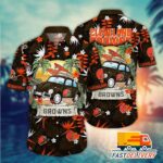 NFL Cleveland Browns Hawaiian Shirt Style Vacation Gift For Fans Football Lover - Rugby Fan Store