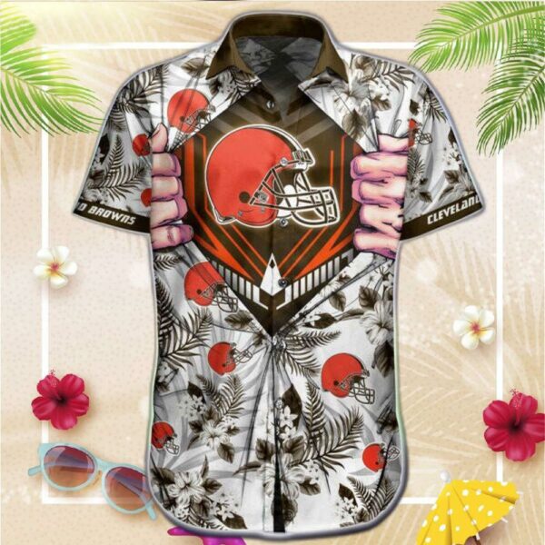 NFL Cleveland Browns Hawaiian Shirt Super Man Gift For Fans Football Lover - Rugby Fan Store