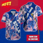 Personalized Buffalo Bills Flaming Spirit Hawaiian Shirt - TeeAloha