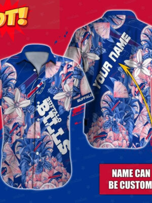 Personalized Buffalo Bills Flaming Spirit Hawaiian Shirt - TeeAloha