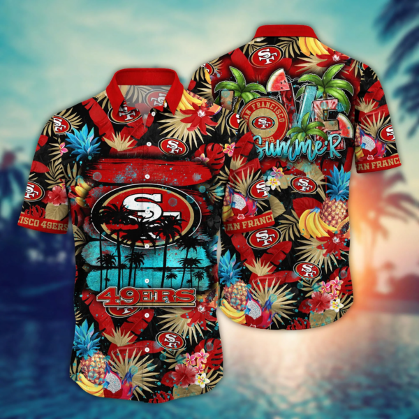 San Francisco 49ers NFL Flower Hawaii Shirt And Tshirt For Fans, Summer Football Shirts NA49548