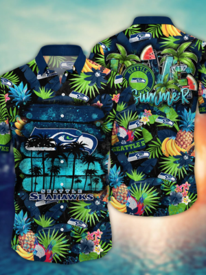 Seattle Seahawks NFL Flower Hawaii Shirt And Tshirt For Fans, Summer Football Shirts NA49548