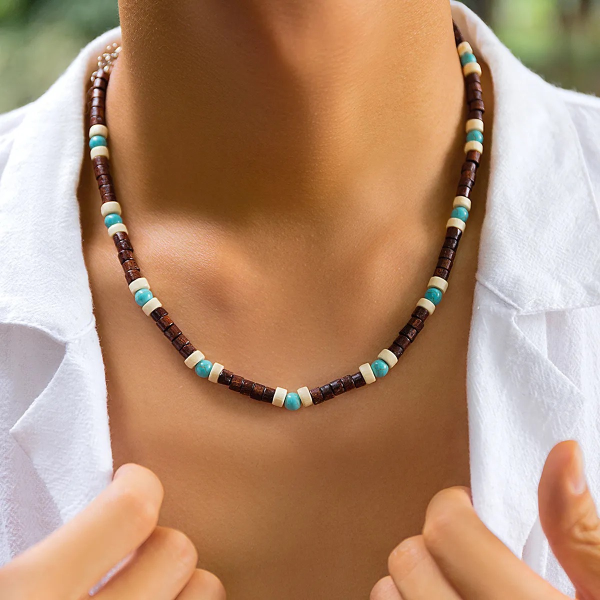 Native American Mens Turquoise Necklace